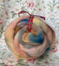 Dyed wool tops roving for spinning - 100g
