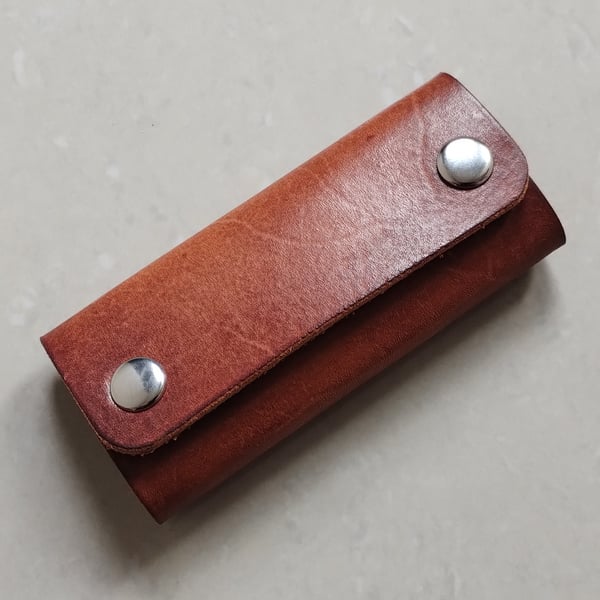 Hand Made Leather Key Wallet Organiser Holder Full Grain