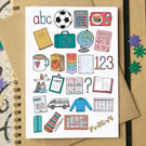 Teaching Alphabet Greetings Card