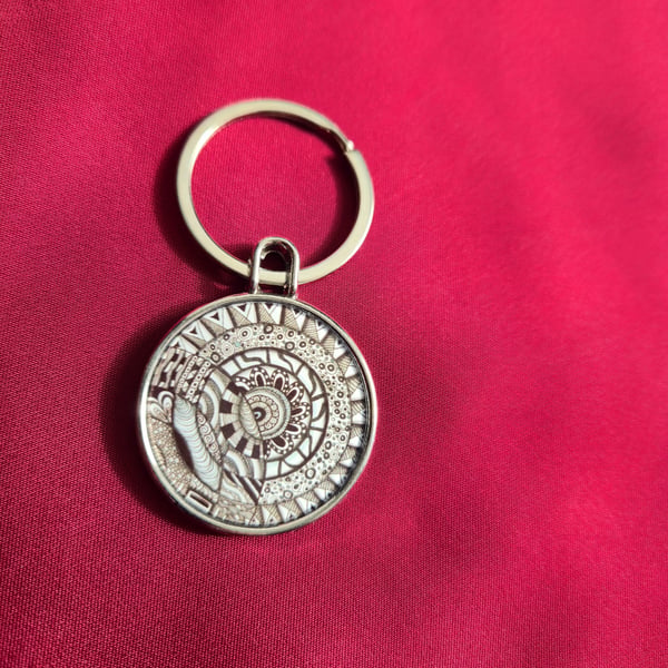 Limited Edition Abstract Art Keyring