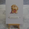 Handmade Christmas Card Merry Christmas Teddy Bears Cuddles