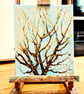 Contemporary Tree Painting, Turquoise Wall Decor, Original Acrylics on Canvas - Image 2