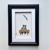 Sea Glass Art, Pebble Art,  Anniversary Gift, Pebble Couple, 