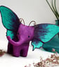 PRE-ORDER - 2-3 weeks! Purple Elephant Butterfly Sculpture - Image 1