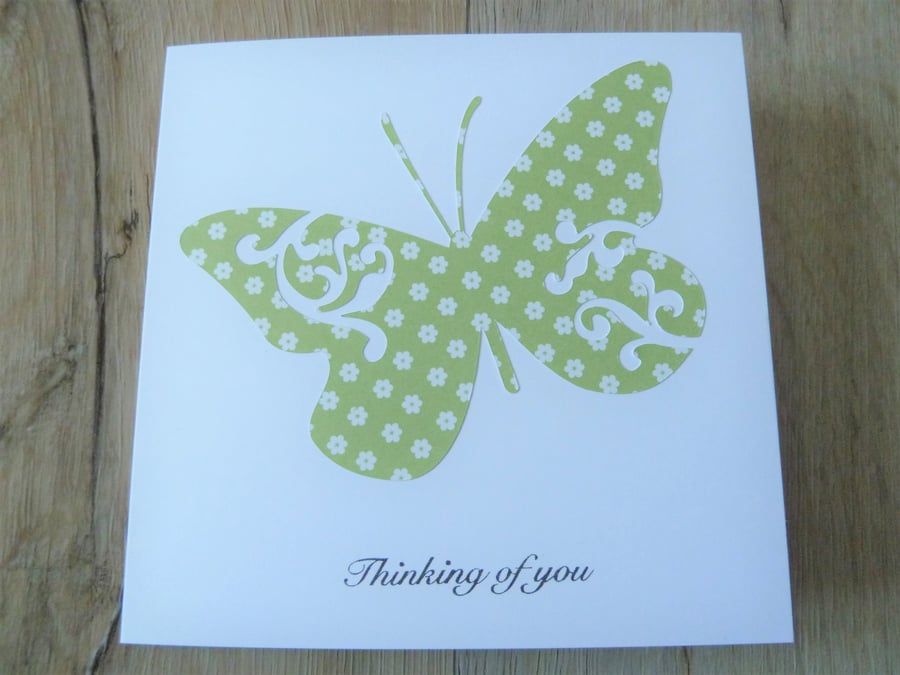 Thinking of you butterfly card