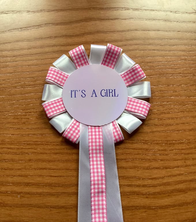 It's a Girl Rosette for New Baby Girl