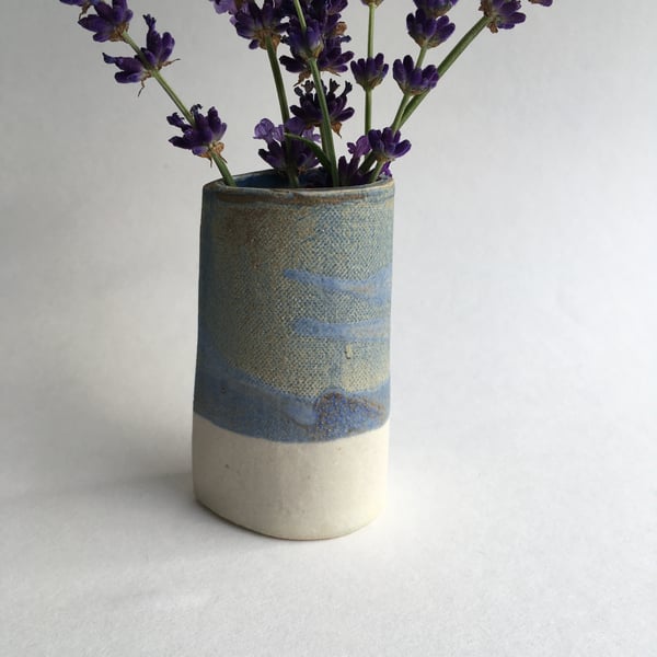 Little Blue Ceramic  Vase for Flowers