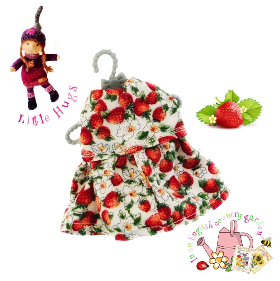 Strawberries and Cream Dress to fit the Little Hugs dolls and Baby Daisy