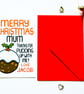 Funny Christmas Card Mum Xmas Pudding Card From Children for Mother Personalised - Image 6