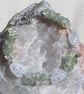 Green Prehnite & Crackled Clear Quartz Gemstone Beaded Bracelet "Apple Dew" - Image 2