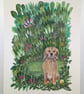 Ned's Garden - Mixed media. Colourful. Unique. Floral. Paper only  - Image 5
