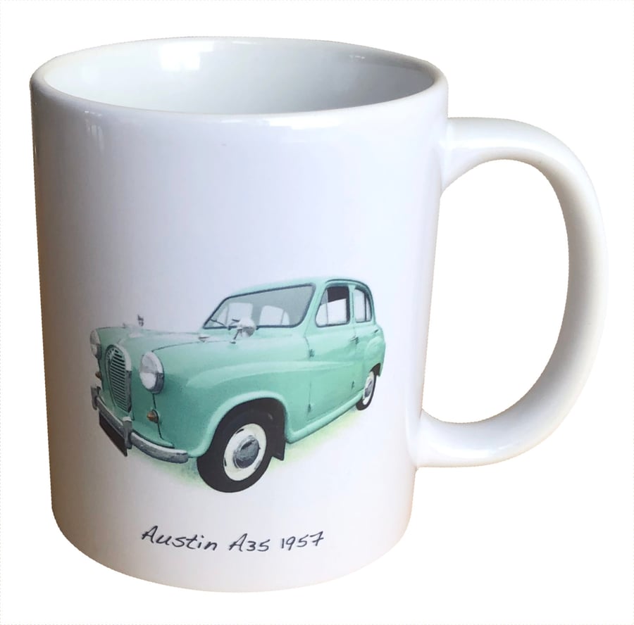 Austin A35 1957- 11oz Ceramic Mug - Cars from the 1950s