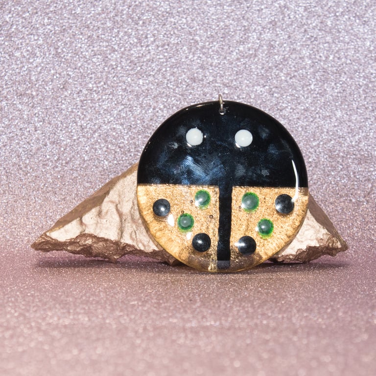 Ladybird Garden Hanger in Fused Glass - 3039