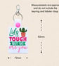 Life Is Tough Keyring - Positive Embroidered Cactus Bag Charm - Image 5