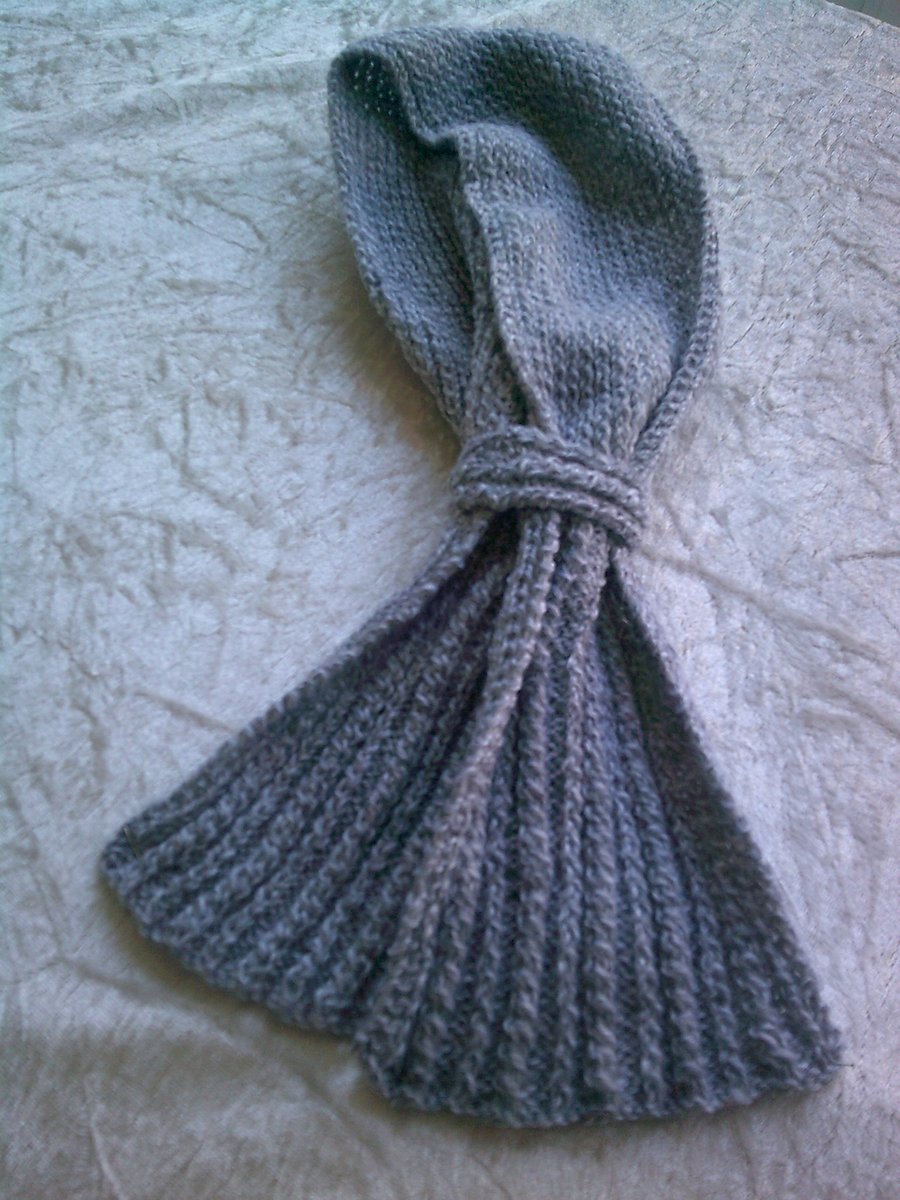 Grey Ribbed Neck Tie
