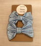 Blue gingham school bows, scrunchies, hair bands and ribbon accessories - Image 5