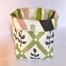 Patterned Fabric Storage Basket 
