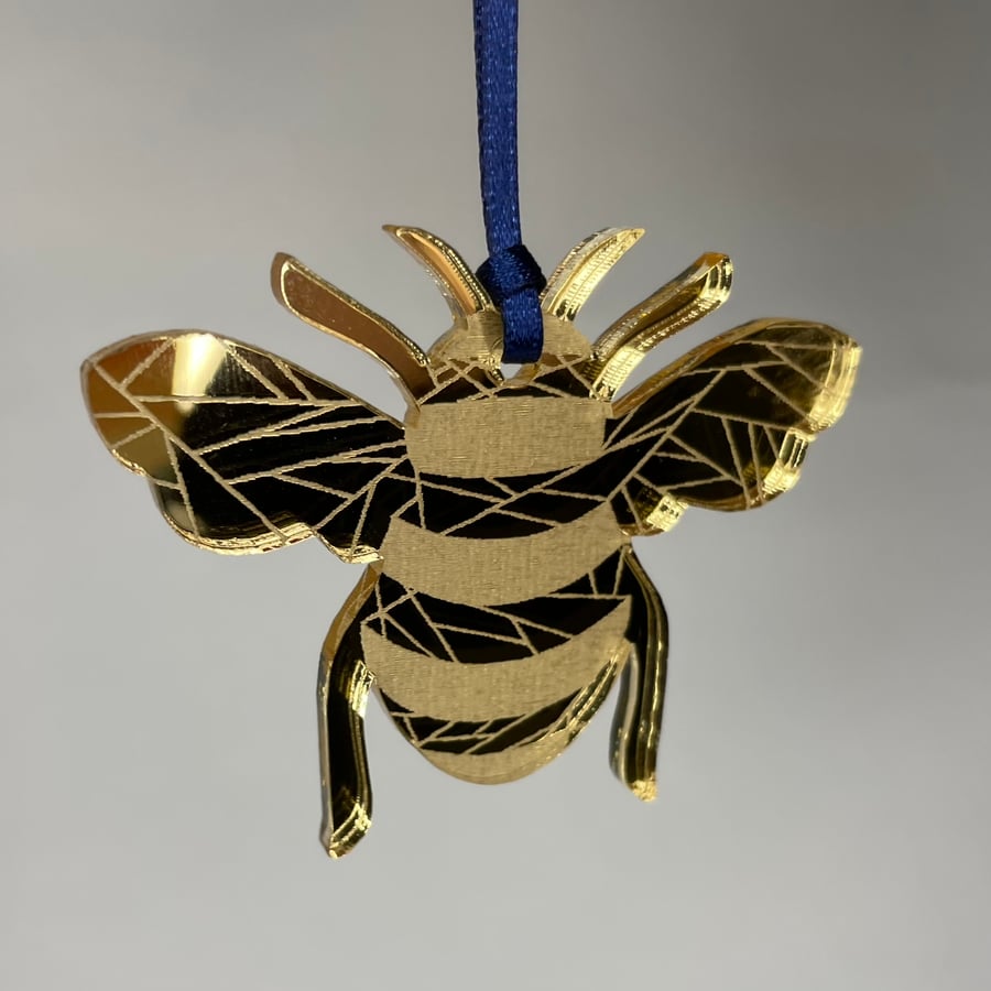 Gold mirrored acrylic bee