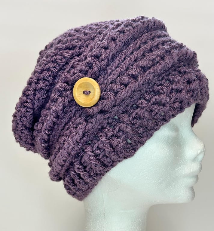 Crochet Slouch Hat, Womens Beanie, Heather Hat, Womens Fashion hat,Slouch beanie
