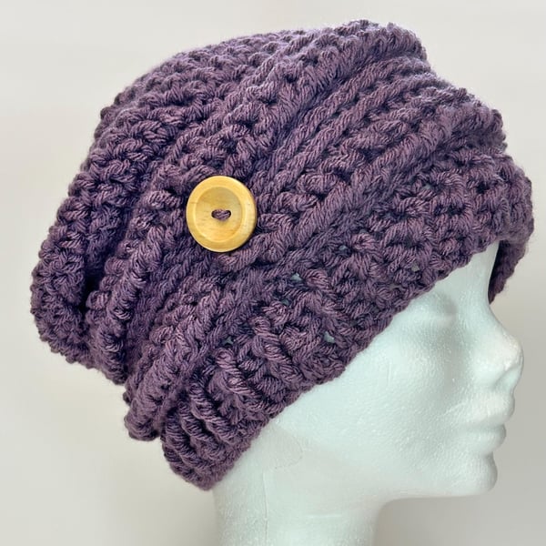 Crochet Slouch Hat, Womens Beanie, Heather Hat, Womens Fashion hat,Slouch beanie