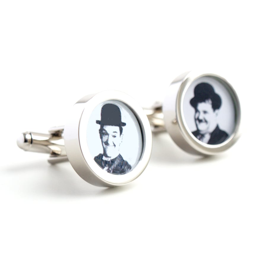 Laurel and Hardy Cufflinks Comedy Movie Legends