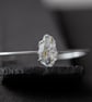 Sterling Silver Dandelion Herkimer Resin Diamond Bangle - Image 2