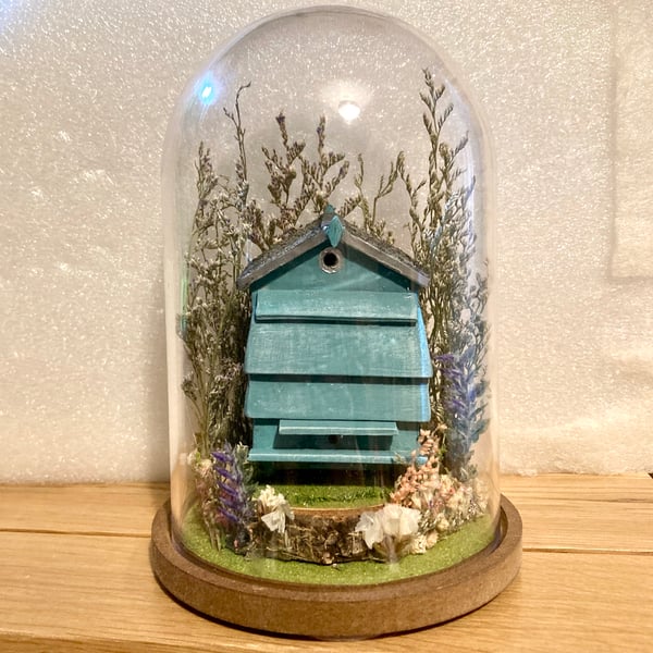 Beehive diorama in a dome