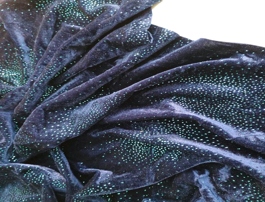Sparkly spandex velvet fabric - FQ, half or metre