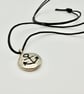 Silver Anchor Pendant on leather cord - Image 3