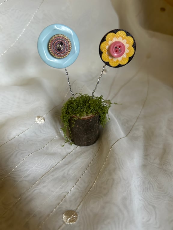 Button flower decoration