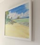 Framed Tropical Island Oil Painting  - Image 3