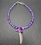 Purple and blue feather charm bracelet  - Image 5