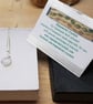 Tiny silver Rainbow Moonstone Pendant. June birthstone. - Image 7