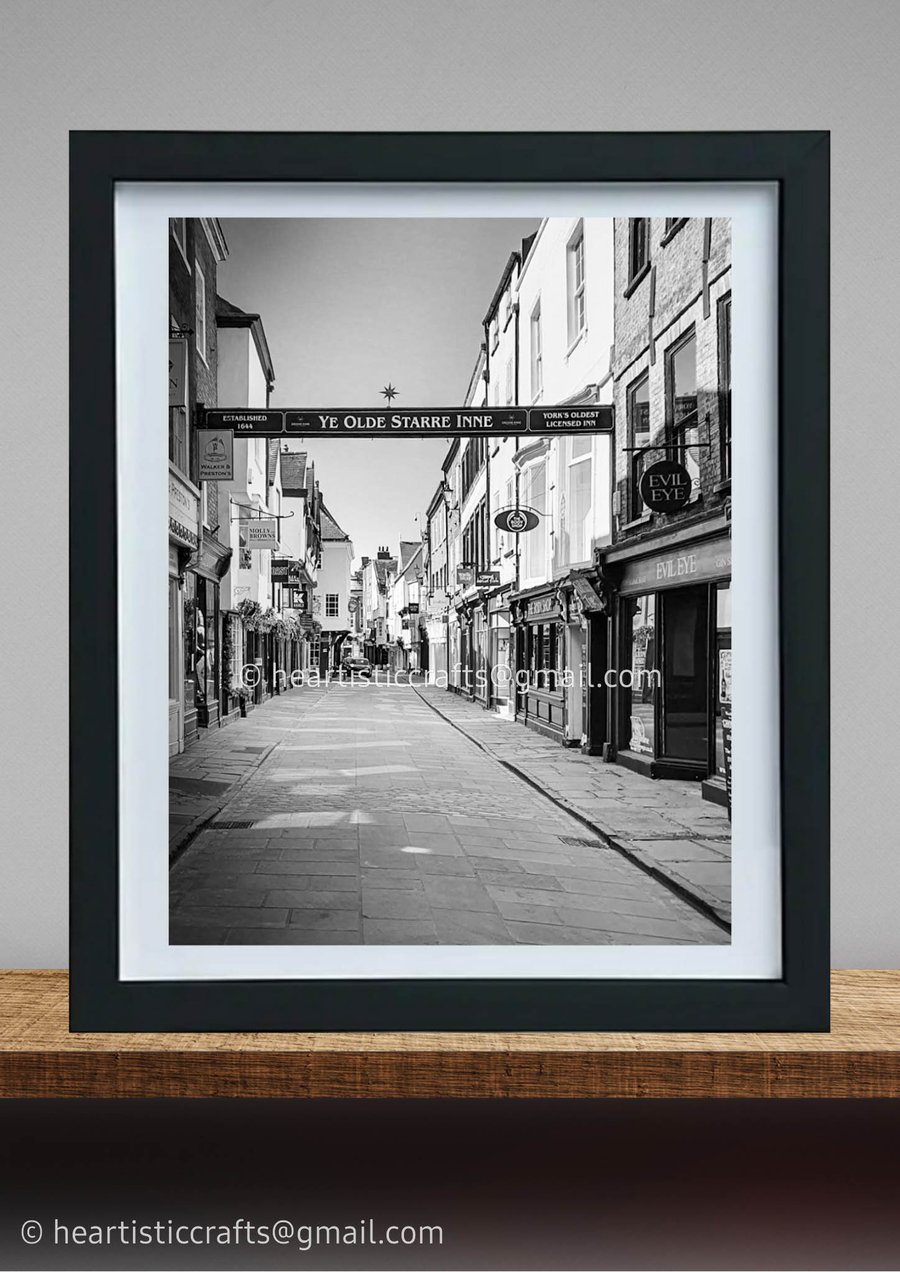 York black and white print 