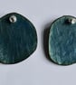 Blue Enamel Reversible Earrings - Image 1