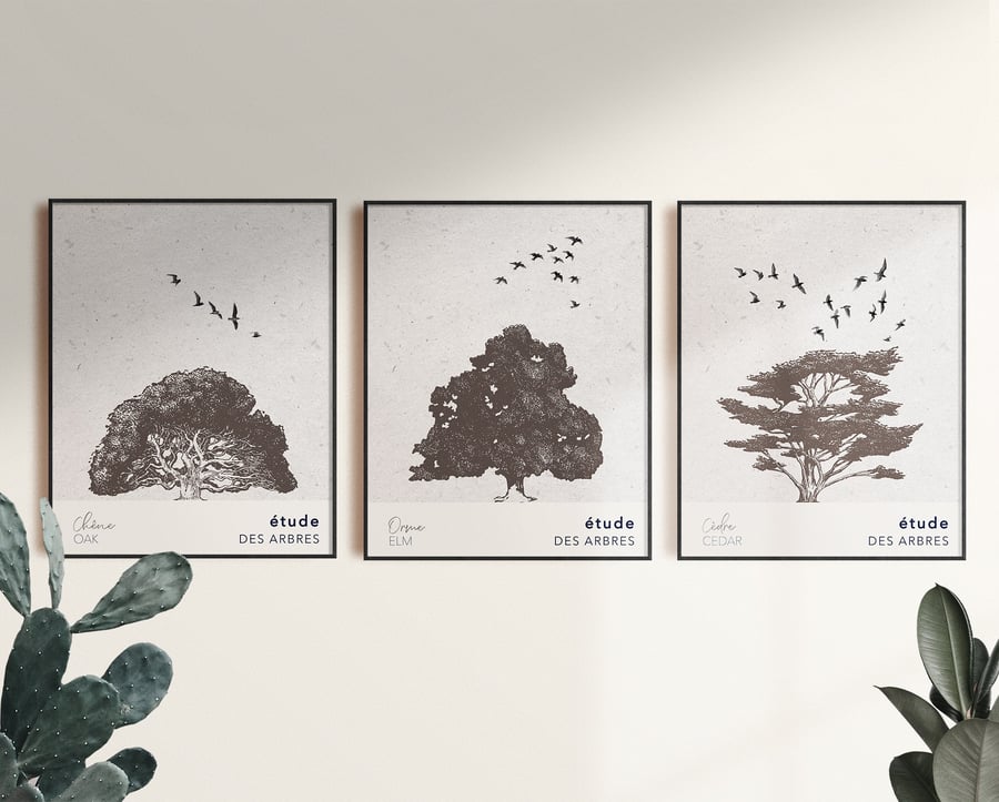 Set of 3 Tree Prints