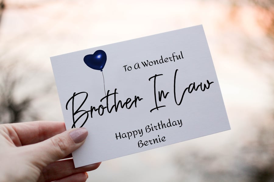 Brother In Law Birthday Card, Birthday Card for Brother In Law, Birthday Card