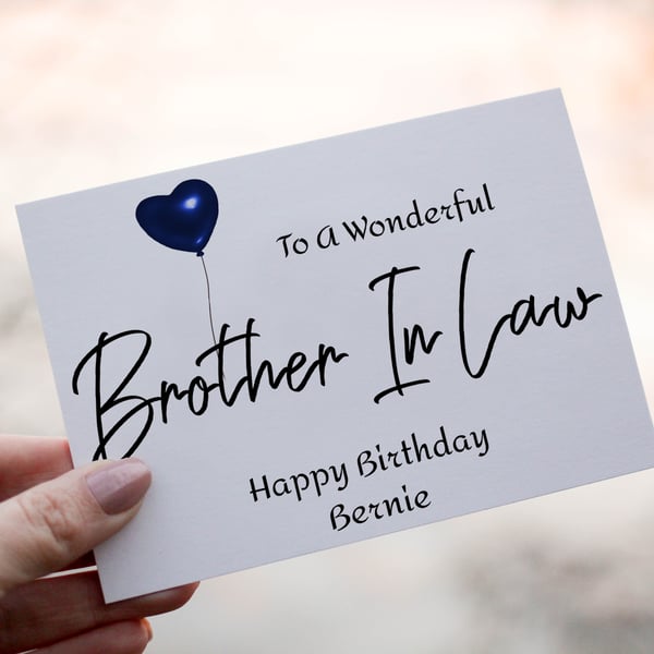 Brother In Law Birthday Card, Birthday Card for Brother In Law, Birthday Card