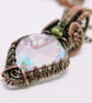 Elven Style Faceted Aurora Quartz Copper Necklace