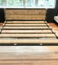 Scaffold Bed Using Recycled Reclaimed Industrial Steel And Scaffold Board Wood T - Image 6