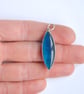 Mid blue marquise shaped bowlerite pendant - Image 5