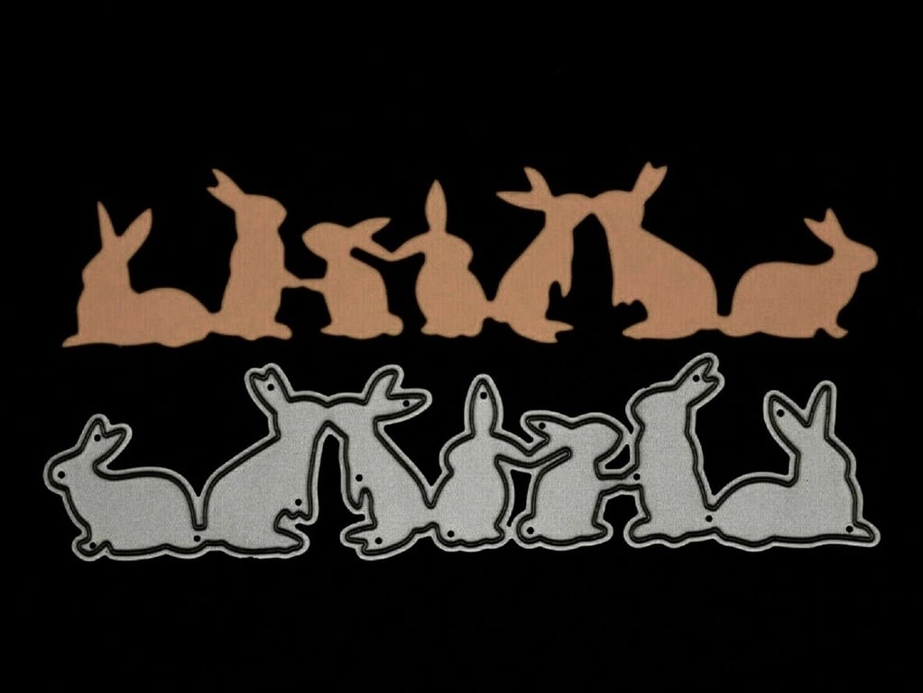 NEW Rabbits in A Row' Easter Craft Cutting Die