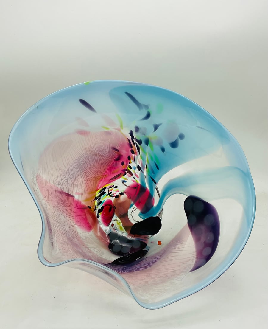 Seaform in Blues and Pinks and Purple 