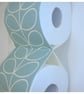Toilet Roll Holder 2 Loo Roll Hanging Two Rolls Storage Duck Egg Stem Leaf - Image 4