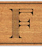 F Letter Door Mat - Monogram Letter F Welcome Mat - 3 Sizes