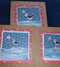 Quirky cute, puffin illustrated, seaside, set of 5 christmas cards - Image 3