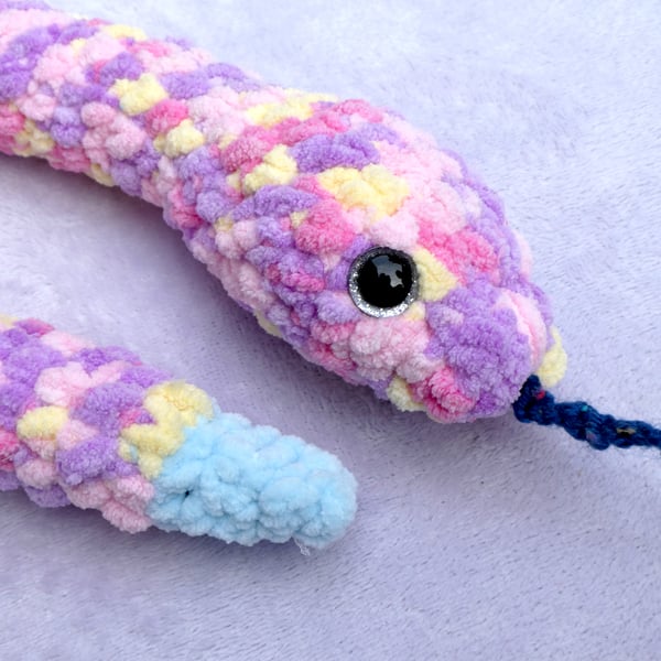 Large Soft Crochet Snake, 'Baby'