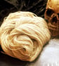 White Christmas hand spun yarn – wool and bamboo blend - 210 yards - Image 3