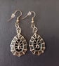 Handmade silver spider and web earrings  - Image 1