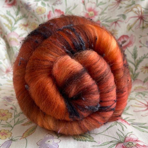 Wool Art Batt - "Red Squirrel"
